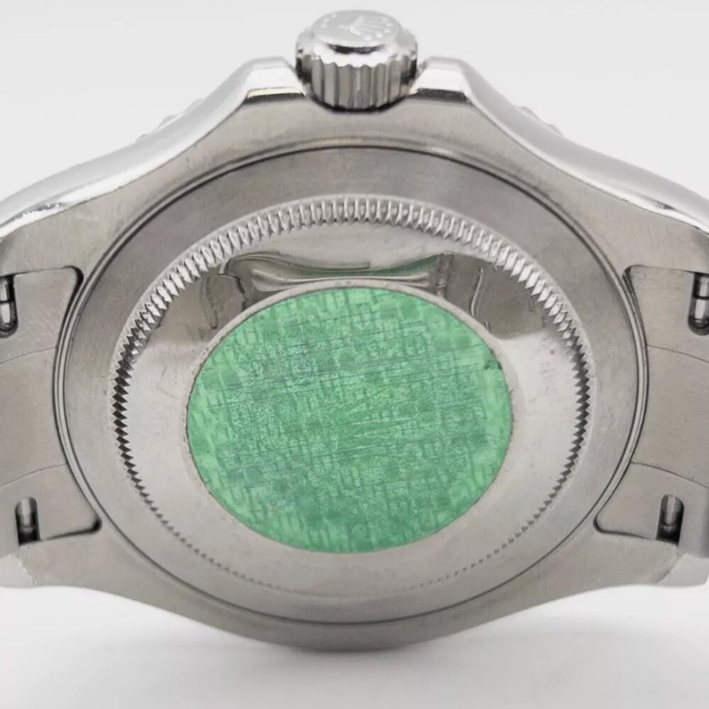 WOW New Condition Rolex Platinum Men's Yacht Master Watch Green Sticker - Picture 5 of 6